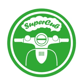 SuperCub Sticker SuperCub Sticker SuperCub Sticker Supercub Sticker Supercub Stikcer Waterproof Round (SDR Green)