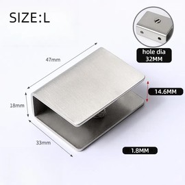 4Pcs Solid Glass Clamp,Square Glass Shelf Clamp Clip,Stainless Steel Clip Holder Adjustable for 12mm Glass Acrylic Wood