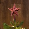 com-four® Christmas Tree Topper in Star Shape - Red Star