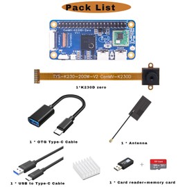 youyeetoo Banana Pi BPI-CanMV-K230D-Zero Single Board Computer, Canaan K230D RISC-V, 128MB LPDDR4, Dual Camera MIPI CSI, 40Pin GPIO, AIoT SBC, Motherboard (Standard Kit)