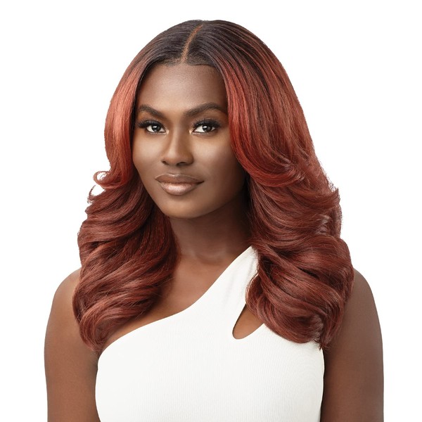 Outre Sleek Lay Part Synthetic Lace Front Wig - BRIZELLA (1B Off Black)
