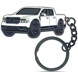 cuttnell Cool Keychain for Ford Maverick Accessories, Gift for Car Owners - Use as Car Key and Backpack Decoration (White)