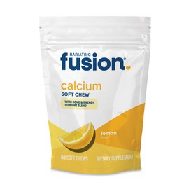 Bariatric Fusion Bariatric Fusion Bariatric Calcium Chews | Calcium Citrate with Vitamin D3 Calcium Supplement Bariatric Vitamin | Sugar Free Calcium Citrate Chewable | Calcium Citrate 500mg | Lemon | 60 Count