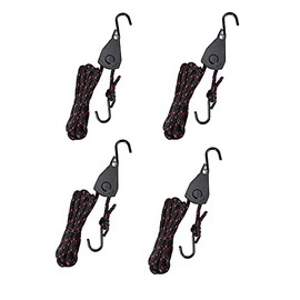 Ayaport Kayak Rope Tie Down Ratchet Straps Bow and Stern Ratcheting Tie Downs Rope Hanger Kayak and Canoe Accessories (3/8" x14ftx4pcs)