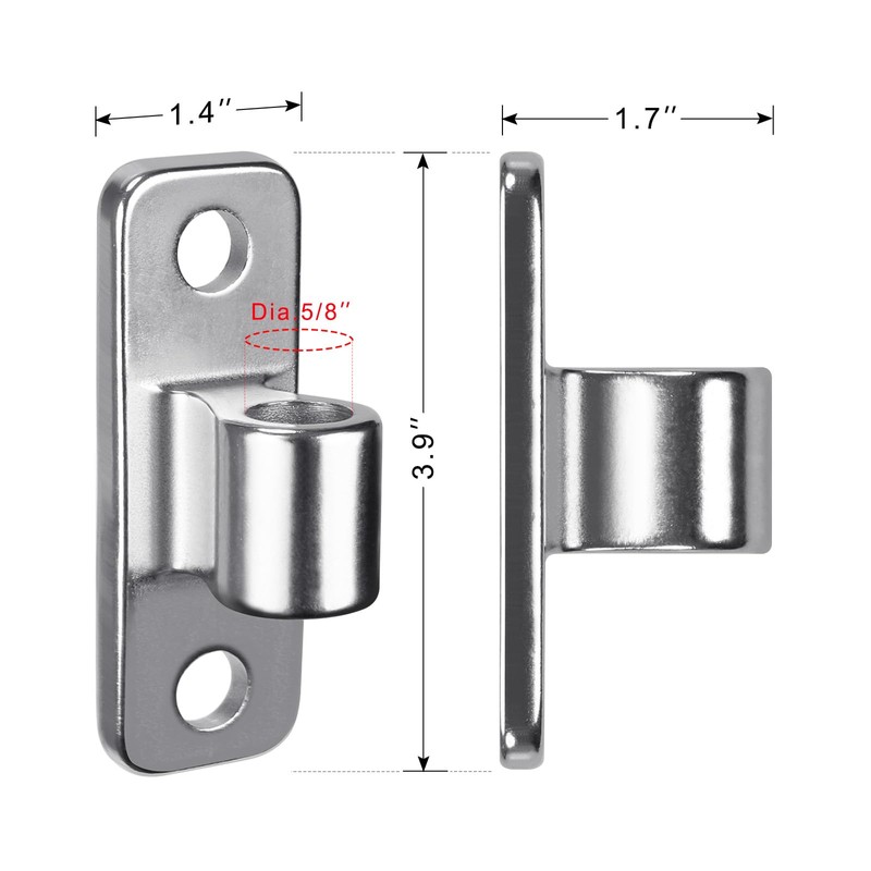 Insaga Cast 304 Stainless Steel Gate Hinges, 4pcs Wall Mount
