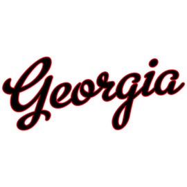CafePress Georgia Script Black Vintag Aluminum License Plate, Front License Plate, Vanity Tag