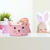 Zopeal - Cestino portaoggetti a forma di gatto con orecchie,