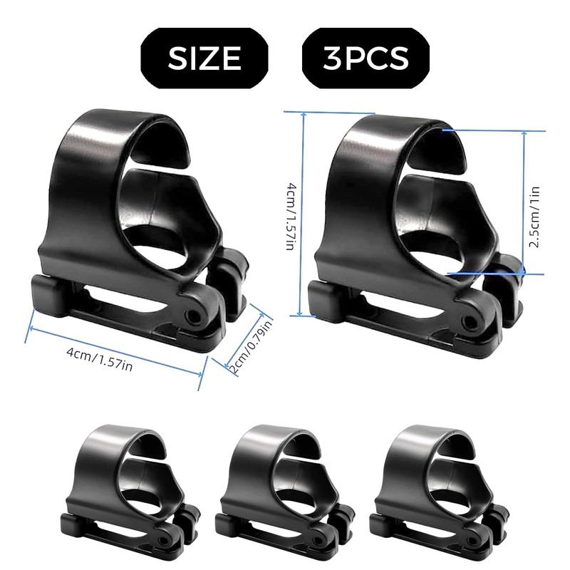 SIXDAWANJIA 3 Pack Snorkel Keeper Clip, 25mm Universal Snorkel Holder