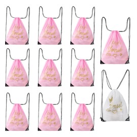 Pack of 11 Stag Party Women Team Bride Gym Bag with Drawstring JGA Women Gym Bag Women's Team Bride Backpack Set Bride Bag Team Bride for Engagement JGA Wedding