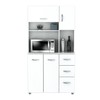 Inval America 4 Door Microwave Storage Cabinet, Laricina White