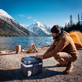 TREKIE Lunch Bag with Large Ice Pack, Insulated Cooler for Men & Women, Soft Thermal Lunchbox for Adults, Work, Outdoors, Camping, Beach (Gray)