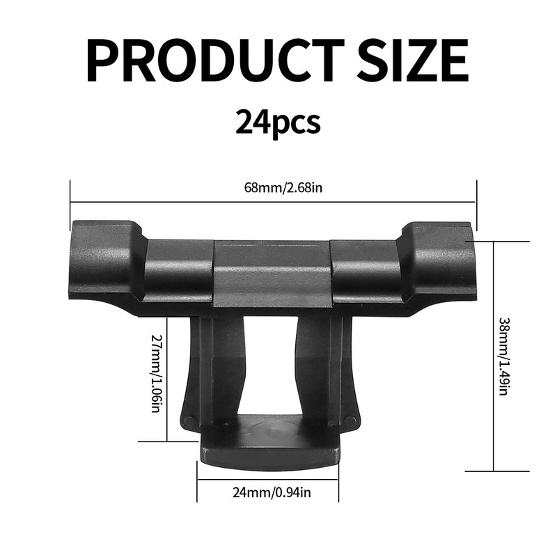 Pack of 24 Solar Panel Water Drain Clips, 30 mm