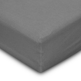 Flowen Fitted Sheet, 120 x 190 cm, Microfibre Fitted Sheet Light Grey, for Bed, Breathable, Hypoallergenic Bed Sheet, Anti-Mite, Lightweight, Soft and Wrinkle-Free, with 30 cm Deep Pocket, Machine