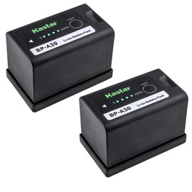 Kastar 2X BP-A30 Fully Decoded Battery for Canon BP-A60 BP-A90 Battery, CG-A10 CG-A20 Charger and Canon EOS C200, EOS C200B, EOS C220B, Canon XF705, EOS C300 Mark II PL EOS C500 Mark II 6K C700 PL