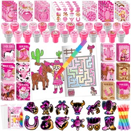 BenLouis 168 Pcs Western Cowgirl Coloring Books Party Favors for Kids