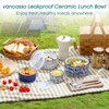 vancasso Ceramic Nesting Bowls with Lids Set of 4, Serving
