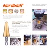 NordWolf 12-Piece HSS Titanium Metric Step, Countersink, Cone Drills with