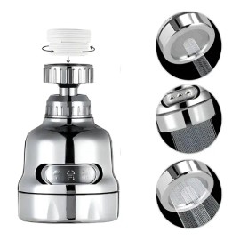 360 ° Gira El Grifo Del Fregadero De La Tercera Marcha KEAN, 3 modos ajustables para grifo, accesorio giratorio de 360 °, para fregadero de cocina, ah
