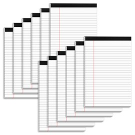 Nichela 5" x 8" Note Pads 12 Pack of Legal Pads 30 Sheets Notepad College Ruled Small Writing Pads Perforated Pages Paper Pads 80GSM Heavyweight Paper Note Pads for Home, Office, or School