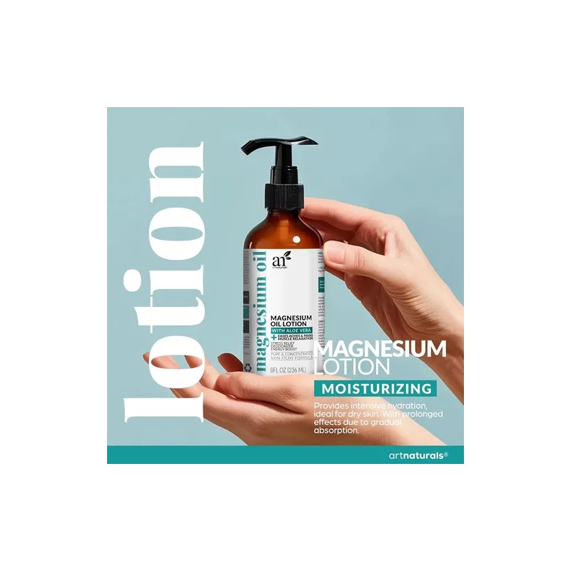 Artnaturals Aceite De Magnesio De 12 Oz Masaje Corporal