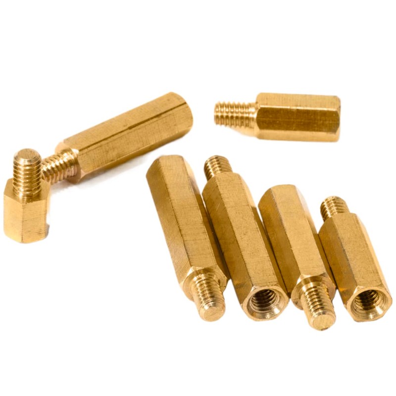 MACHSWON 50PCS M2.5 Hex Brass Spacer Standoff Screw Nut Threaded