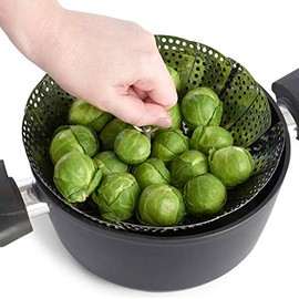 NAWA Home & Work, CO4018 Foldable Steamer Basket for Healthy Cooking with Steamer, Stainless Steel, Cooking Style and Preserves the Flavors of Prepared Foods