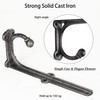 ChasBete Rustic Shelf Brackets 8 Inch Shelving Brackets, Black Shelf