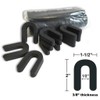 3/8" x 1-1/2" x 2" Black - Plastic Horseshoe Shims