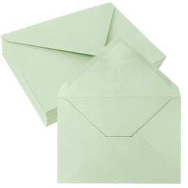 JAGERGREEN 50 Pack 5" x 7" Self Seal Envelopes, Green Blank C5 C6 Envelopes for Wedding Invitation, Envelope 137 x 193mm 150gsm for Greeting Cards,Birthday, Baby Shower, Thank You Cards, Anniversary