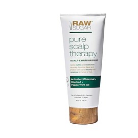 RAW SUGAR, The Scalp Restore Masque, Mascarilla Capilar y de Cuero Cabelludo, Carbn y Menta, Purifica e Hidrata, 6.7 OZ                               