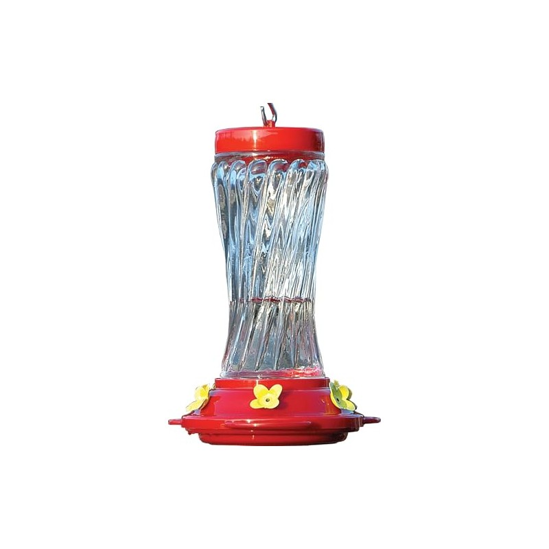 Audubon Swirl Glass Hummingbird Feeder, 16 oz. Model NA35225