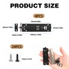4 Set Heavy-Duty Door Lock Bolts - 4-Inch Black Slide