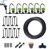 Garden Watering System, Greenhouse Mist Drip Irrigation Kit, 49Ft Hanging