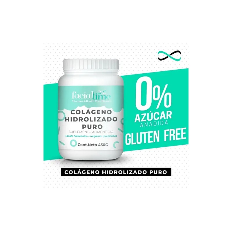 Facial Time 2 Colageno Hid Puro + Ácido Hialurónico 450gr