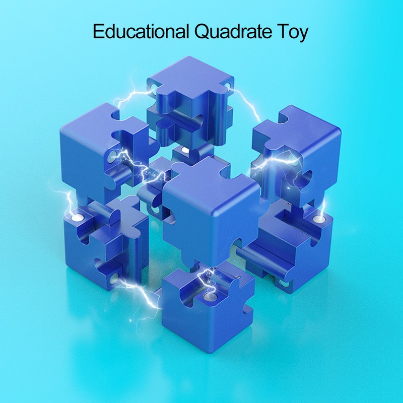 3D Quadrate Shape Decompression Toy Assemble Logical Thinking Educational ToyBlue