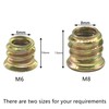 60 PCS Threaded Insert Nuts,Hex Socket Screw-in Nuts for Wooden
