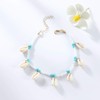 Chicque Bohemian Shell Pendant Anklet Turquoise Bead Foot Accessories Beach
