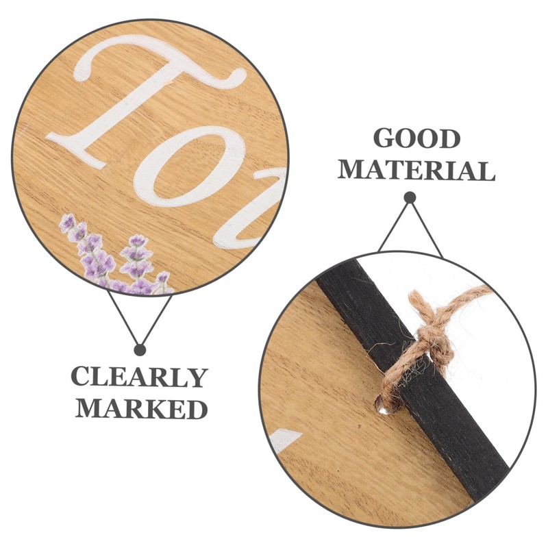 STOBOK Rustic Bathroom Wall Sign Charming Toilet Decor for Restroom