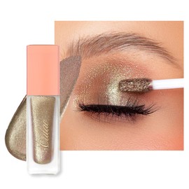 Oulac Liquid Eyeshadow Glitter - Waterproof Glitter Eye Make-Up with a Stunning and Shimmer Look, Non-Alcoholic, Non-Greasy, Vegan Friendly, 5.4 g, Gold Babe (21)