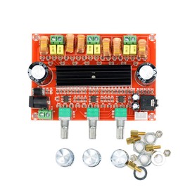 Hailege TPA3116D2 200W 2.1 Channel Digital Audio Power Amplifier, H-1-1202 Part Number, 3 Channels, Adjustable Volume, 12-24V DC Input, 4-8 Ohm Output