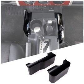 Shift Storage Box Fit for Toyota FJ Cruiser 2007-2021, Gear Shift Console Side Pockets Organizer Tray, ABS Storage Tray, Create Extra Storage Space for Driver and Passenger, 2PCS(Side Pockets)