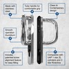 UAP Sliding Patio Door Handles with Comfortable Grip 219mm (Black