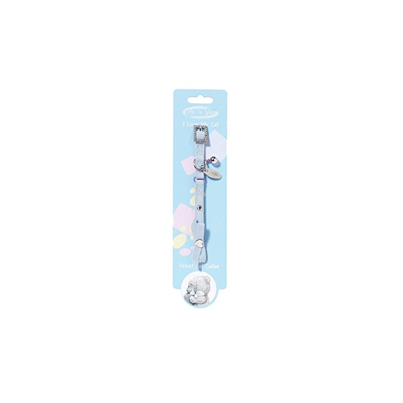 Me to You Velvet Cat Collar, Blue