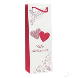 40th Wedding Anniversary Bottle Gift Bag