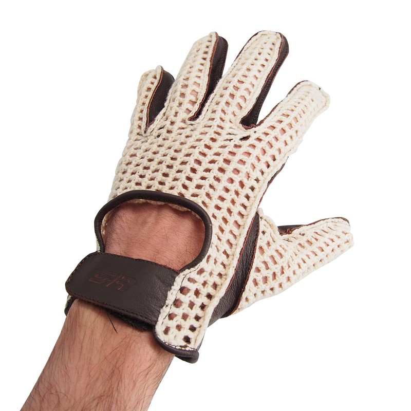 SIMONI RACING GV2M Soft Genuine Leather Cotton Mesh Car Gloves