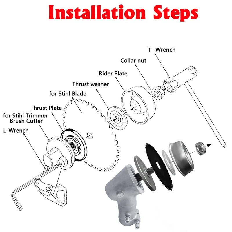 Fifatopo Blade Adapter Attachment Maintenance Kit for S-tihl String Trimmers,
