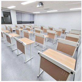 Functional study room desk academy school classroom double desk / 기능성 공부방 책상 학원 학교 강의실 더블 데스크