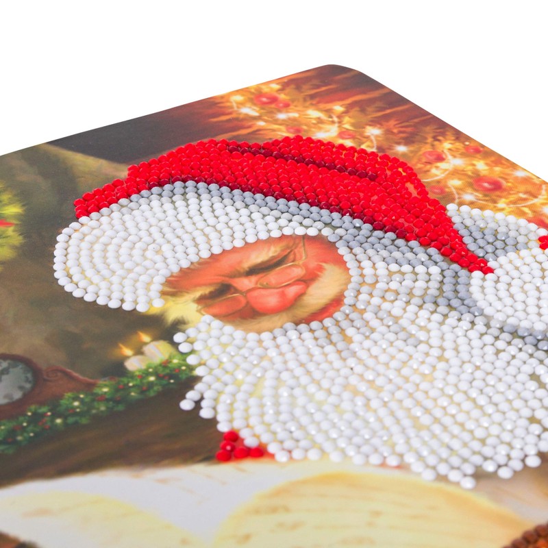 Craft Buddy Crystal Art/Diamond Painting Decorative Notebook Set (Santa's List)