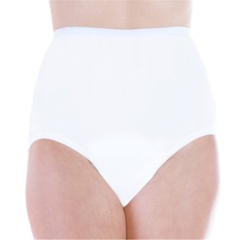 6-Pack Women's White Nylon and Lace Regular Absorbency Incontinence Panties Medium (Fits Hip 38-40")
