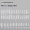 300pcs Short Almond Matte Nail Tips Soft Gel Full Cover